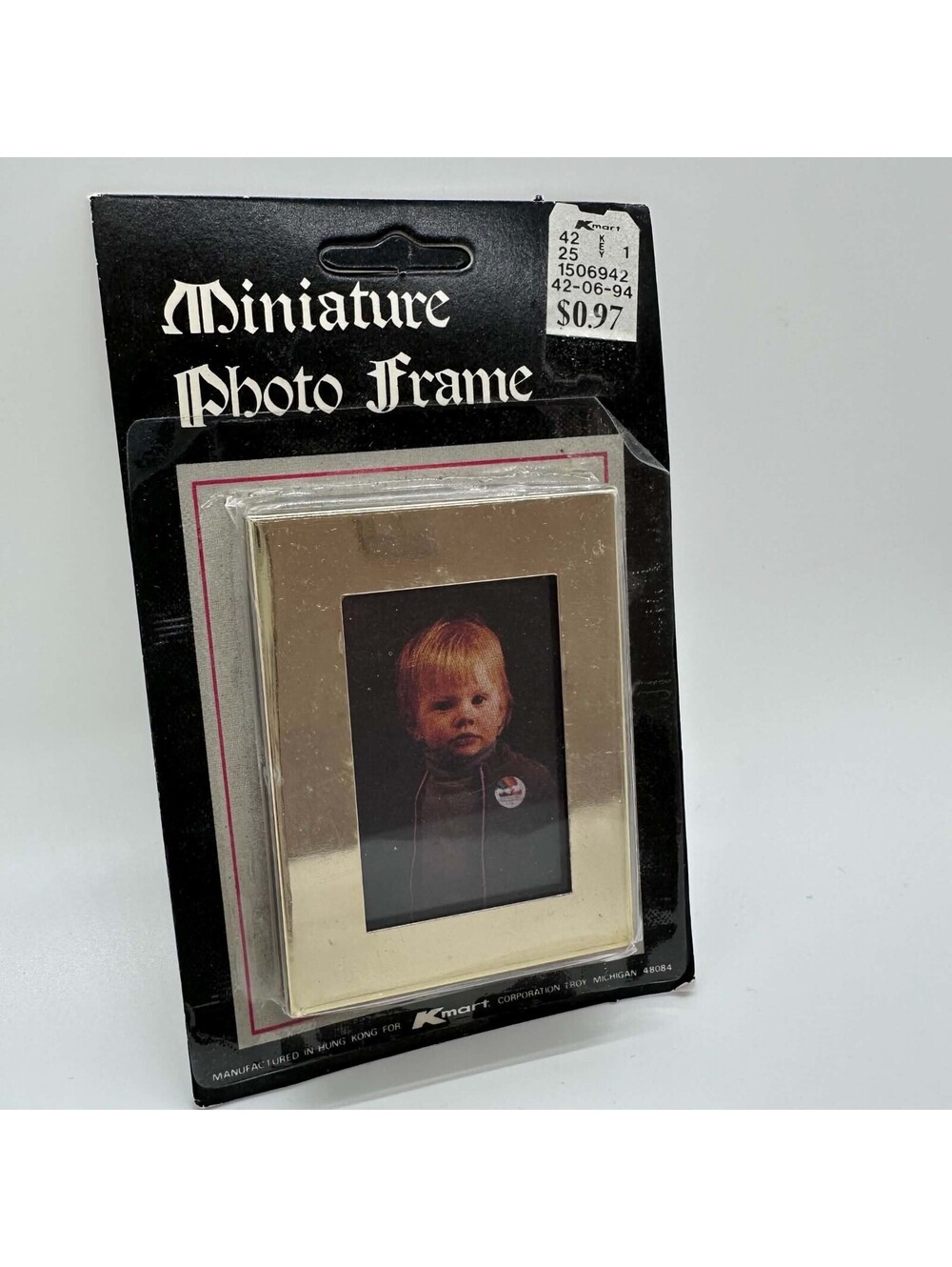 Vintage Kmart Miniature Gold Tone Photo Frame New Old Stock NOS Sealed